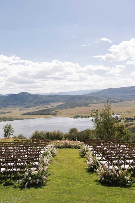 Beautiful Scenic Estate Wedding in Steamboat Springs | Rocky Mountain Bride Wyoming Weddings, Steamboat Springs Colorado, Ceremony Details, Romantic Wedding Ceremony, Indoor Wedding Ceremonies, Honeymoon Locations, Wedding Ceremony Arch, Mountain Bride, Montana Wedding