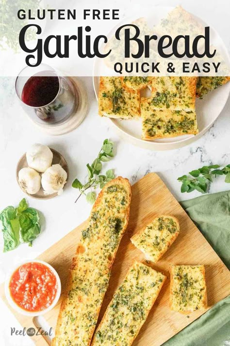 Grain Free Garlic Bread, Homemade Gluten Free Garlic Bread, Gluten Free Dairy Free Grilled Cheese, Garlic Bread Gluten Free, Gluten Free Cheesy Garlic Bread, Gluten Free Dinner Bread, Gluten Free Pizza Bread, Gluten Free Garlic Cheese Bread, Gluten Free Garlic Bread Recipe