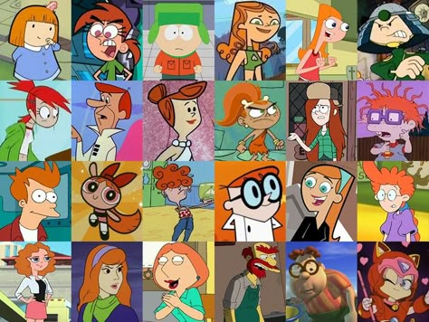 Cartoon Redhead, Redhead Cartoon Characters, Ginger Cartoon Characters, Redhead Cartoon, Halloween Cartoon Characters, Red Head Cartoon, Characters With Red Hair, Red Hair Cartoon, Hulk Character