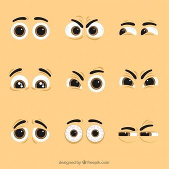 Pack de simpáticos ojos de personajes Inkblot Cartoon, Sandwich Poster, Character Eyes, Funny Cartoon Faces, Eye Expressions, Comic Face, Eye Illustration, Girl Cartoon Characters, Vector Character Design