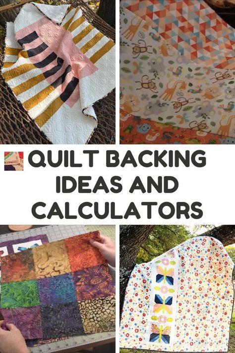 A Simple Guide to Creative Quilt Backing Ideas! This page is full of fun and creative quilt backing ideas along with quilt backing calculators. Quilt Backing Calculator, Quilt Backing Ideas Simple Patterns, Pieced Quilt Backing Ideas, Quilt Backing Ideas Layout, Quilt Back Ideas Simple, Pieced Quilt Backs, Quilt Backing Ideas, Backing A Quilt, Learn To Quilt