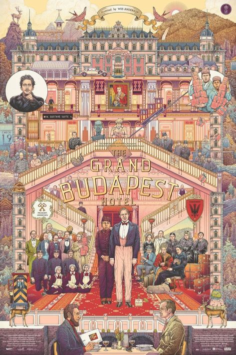 Grand Budapest Hotel Poster, Kelly Eden, The Grand Budapest Hotel, Wes Anderson Movies, Wes Anderson Films, Movie Wall, Video Game Posters, Vampire Weekend, Grand Budapest