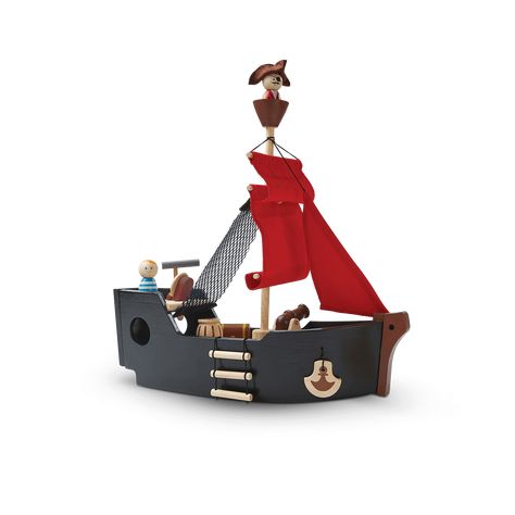 Pirate Ship – BURKE DECOR Real Pirate Ships, Pirate Games, Sustainable Toys, Aye Aye, Toy Maker, Plan Toys, Play Vehicles, Eco Friendly Toys, Crew Members