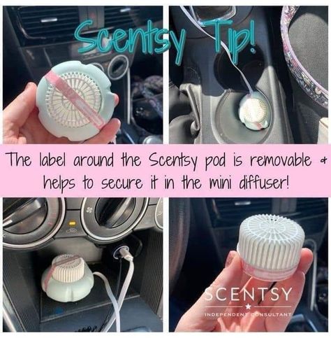 Remove the lable and place it over your pod and connect it to your mini diffuser! It will secure it in the mini diffuser! Scentsy Hacks, Scentsy Sample Ideas, Scentsy Go, Scentsy Pods, Scentsy Pictures, Scentsy Uk, Scentsy Diffuser, Mini Diffuser, Scentsy Consultant Ideas