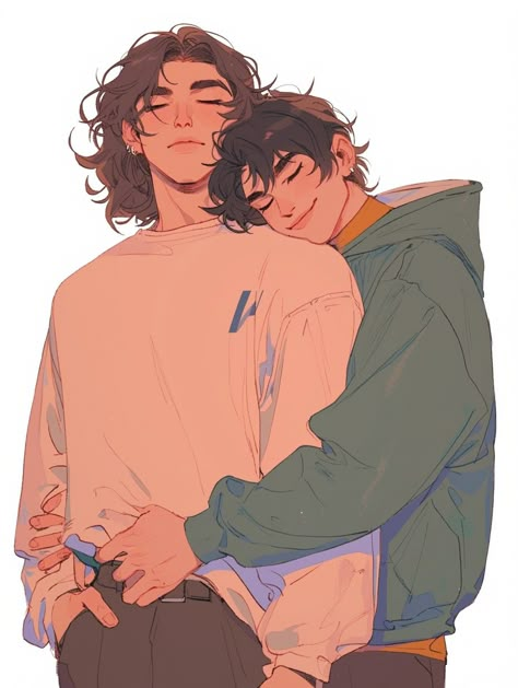 Hug Pose, Couple Poses Reference, Cute Couple Art, Human Art, Romantic Art, Couple Drawings, Cute Art Styles, Art Poses, Gay Art