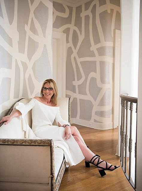 Tara Shaw, Upstairs Landing, Glam Pad, New Orleans Homes, European Home, Painted Walls, Hand Painted Walls, Southern Style, Wall Treatments