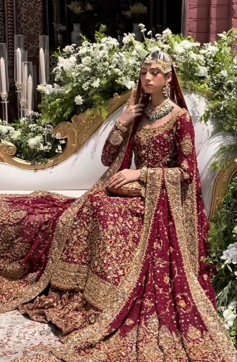 Custom Bridal Dress, Pakistani Bridal Dress, Red Bridal Dress, Fine Embroidery, Asian Bridal Dresses, Latest Bridal Dresses, Bridal Lehenga Red, Pakistani Wedding Dress, Pakistani Fashion Party Wear