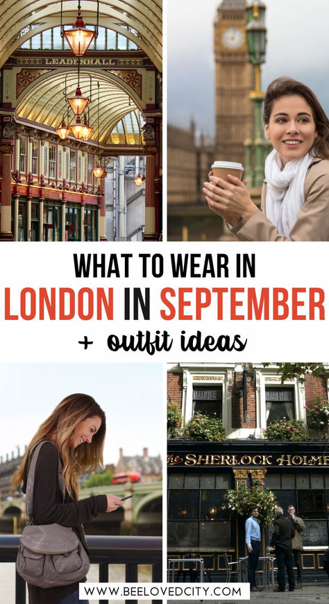 Heading to London in September? Pack for mild weather with layers like light jackets, sweaters, and comfortable shoes for exploring the city. September in London can be unpredictable, so bring an umbrella and mix chic outfits with cozy knits for cooler evenings. Think casual yet stylish for a perfect autumn look! #LondonSeptemberStyle #LondonPackingTips #AutumnInLondon London England Outfits Fall, London Autumn Fashion, London Fashion September, London Fashion In October, London In October Outfits Women, London Outfit October, London In Fall Outfits, Autumn London Outfit, What To Pack For London In September