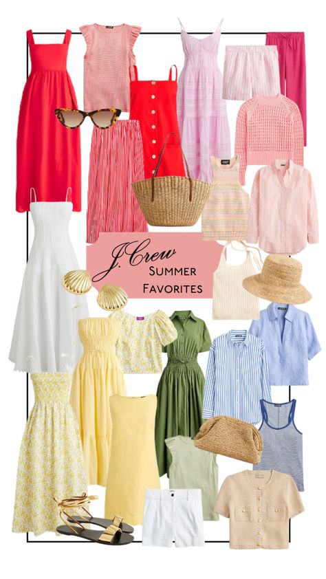 Splashing into summer with J.Crew Factory Outfits, Jcrew Summer, Travel Capsule Wardrobe Summer, Jcrew Swim, Classic Summer Outfits, Asia Cruise, The Daily Edited, French Aesthetic, Summer Outfits 2024