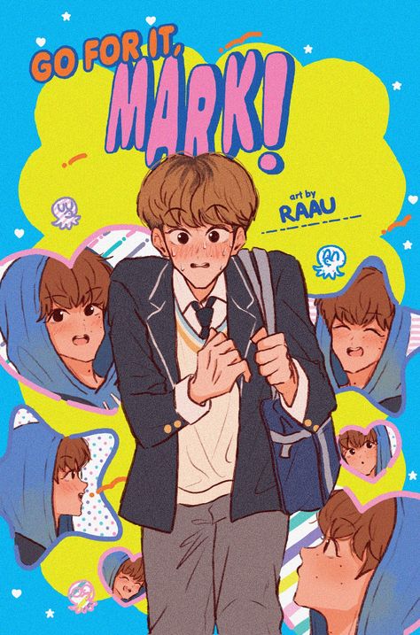 Kpop Drawings, 캐릭터 드로잉, Baby Lion, Mark Nct, Kpop Posters, Go For It, Human Art, Mark Lee, Kpop Fanart