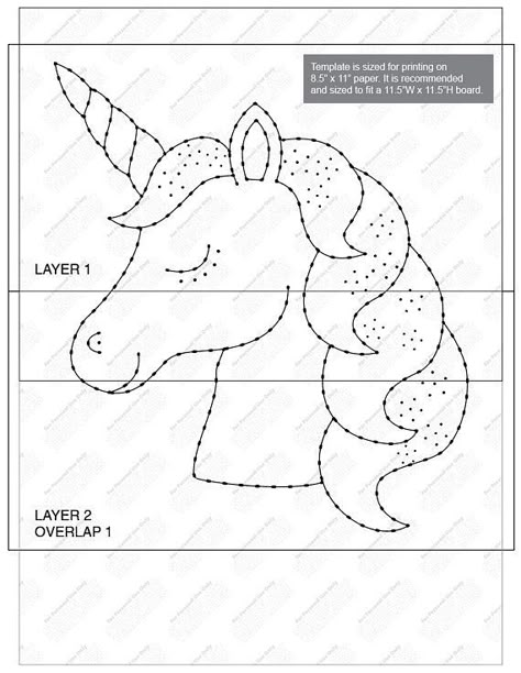 String Art Template, فن الرسم بالمسامير, Printable String Art Patterns, String Art Templates, Diy Unicorn, Unicorn Drawing, Nail String Art, Unicorn Crafts, Art Templates