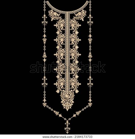 Neckline Embroidery Designs, Victorian Inspired Fashion, Embroidered Ornaments, Embroidery Neckline, Neckline Embroidery, Neck Lines, Fabric Work, Fabric Print Design, Girls Dresses Sewing