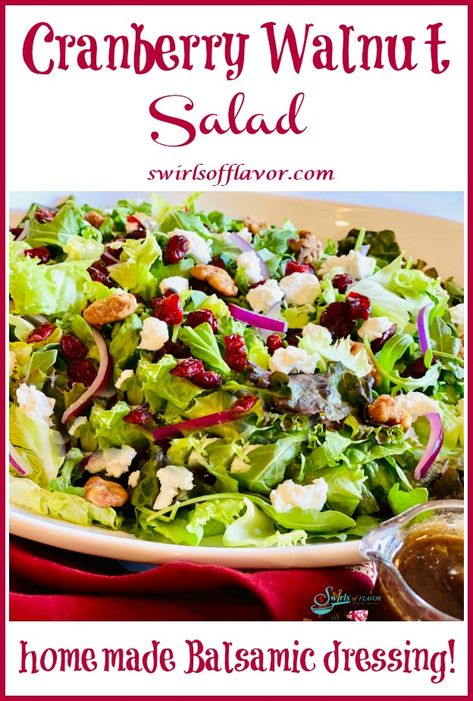 Leafy Salads, Chicken Nutrition Facts, Creamy Spinach Artichoke Dip, Christmas Drink Recipes, Cranberry Walnut Salad, Salad With Balsamic Vinaigrette, Mustard Salad Dressing, Salad With Cranberries, Glazed Walnuts