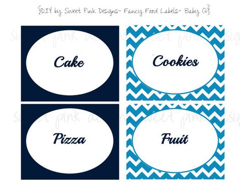 Baby Q Full party collection Baby Shower by Sweetpinkdesigns, $39.50 Tent Baby Shower, Candy Jar Labels, Chevron Diy, Pirate Party Favors, Baby Shower Blue, Pop Baby Showers, Chevron Background, Pink Cookies, Baby Q