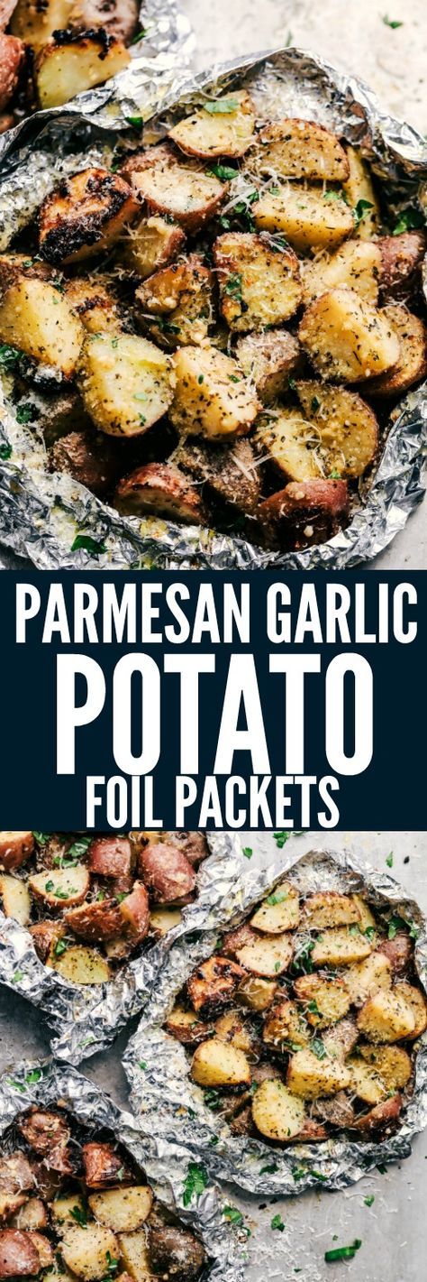 Potato Foil Packets, Lazy Cooking, Foil Packet Potatoes, Grilled Side Dishes, Delicious Sides, Foil Dinners, Foil Pack Meals, Grilled Salmon Recipes, Foil Packs