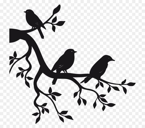 Free Silhouette Birds On Branch, Download Free Clip Art, Free Clip Art on Clipart Library Bird Silhouette Art, Simple Wall Paintings, Birds On Branch, Owl Clip Art, Bird Wall Decals, Photoshop Design Ideas, Silhouette Clip Art, Leaf Drawing, Silhouette Stencil