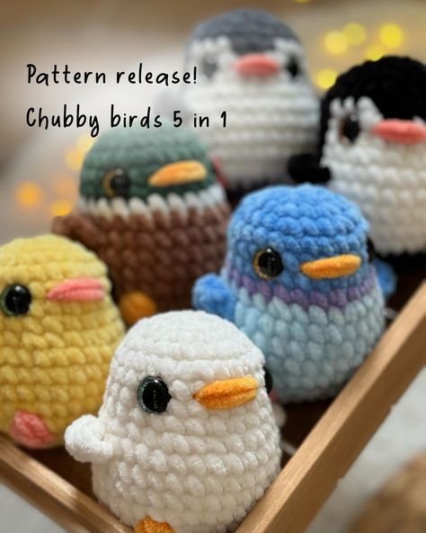 Crochet Pigeon Pattern Free, Pigeon Amigurumi, Mallard Crochet, Crochet Pigeon, Chick Crochet, Eyes Crochet, Penguin Crochet, Duck Crochet, Crochet Duck