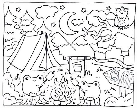 Cute Aesthetic Coloring Pages, Bobbie Goods Coloring Pages, Bobbie Goods Coloring, Frog Coloring Pages, Bobbie Goods, Coloring Pages Inspirational, Bear Coloring Pages, Detailed Coloring Pages, Easy Coloring Pages