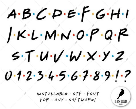 Otf Font, Decal Svg, Friends Svg, Writing Fonts, Hand Lettering Fonts, Friends Font, Hand Lettering Alphabet, Lettering Alphabet Fonts, The Font