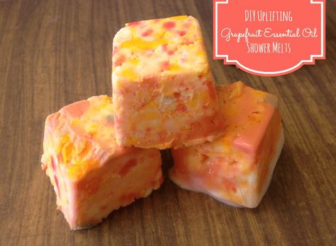 Essential oil shower steamers and melts-- No time for baths, but love the aromatherapy benefits of bath bombs? Try shower melts! 15+ ideas for essential oil blends to use in shower steamers (1) to wake up & feel energized, (2) to calm and relax, (3) to uplift and (4) to support clear breathing. Sugar Scrub Diy Peppermint, Master Tonic, Shower Melts, Peppermint Sugar, Aromatherapy Benefits, Diy Shower, Grapefruit Essential Oil, Shower Oil, Diy Spa