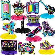 Hip Hop Party Favors, Retro Party Decorations, Hip Hop Birthday Party, Kids Party Centerpieces, 90s Party Decorations, Neon Party Decorations, Retro Birthday Parties, 80s Party Decorations, Hip Hop Birthday