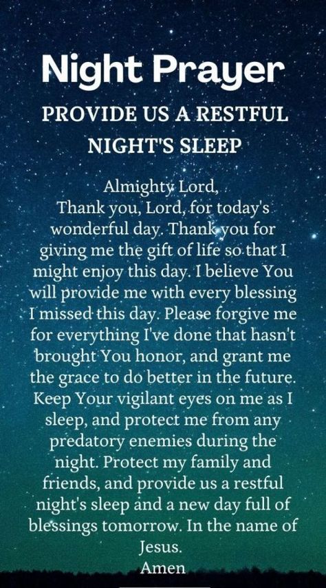 PRAYER OF THE DAY Bed Time Prayer Bedtime Night, Night Prayer For Family Protection, Scriptural Prayers, Prayer For Night Time Sleep Protection, Dear God Quotes, Nightime Prayers Bedtime, Goodnight Prayers, Empower Quotes, Encouraging Prayers