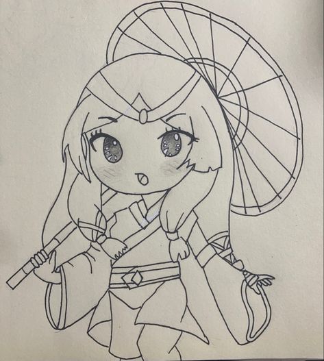 #kagura #drawing Kagura Drawing, Kagura Chibi, Legend Drawing, Mobile Legends, Easy Drawings, Anime Drawings, Kim Taehyung, Female Sketch, Doodles