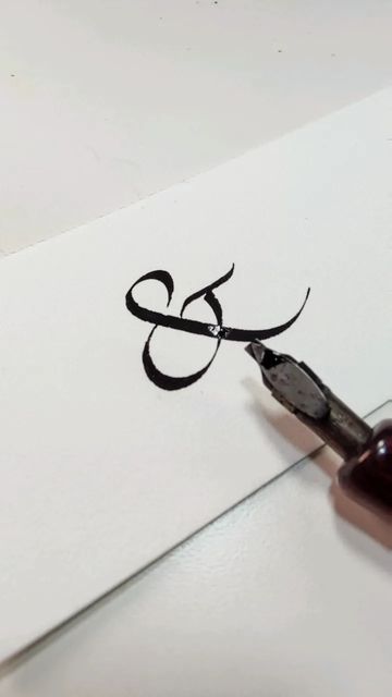 Calligraphy Symbols Design, Calligraphy And Symbol, The And Symbol, Ampersand Calligraphy, Calligraphy Ampersand, Ampersand Design, Latin Word, Latin Words, Symbol Design