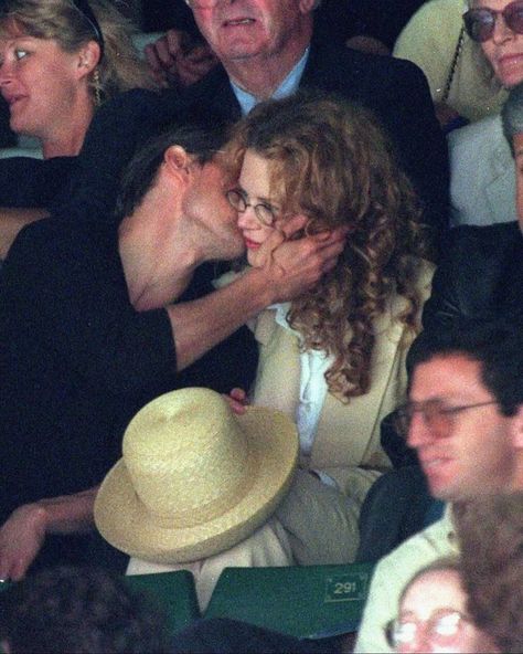 Nicole Kidman and Tom Cruise at Wimbledon, 1995 | Instagram Tom Cruise Kissing, Nicole Kidman And Tom Cruise, Nowhere Man, Wimbledon Tennis, Tennis Championships, Matthew Mcconaughey, Photography Beautiful, Nicole Kidman, Tom Cruise