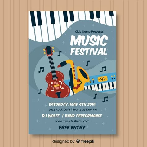 Canva Music Poster, Music Festival Poster Illustration, Poster Festival Music, Music Festival Poster Design Inspiration, Event Social Media, Poster Business, Event Poster Template, Gambar One Direction, Rock & Roll