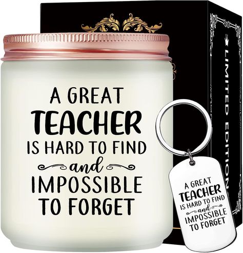 Maybeone Teacher Appreciation Gifts - A Great Teacher is Hard to Find - Lavender Scented Candle Gift - Graduation, End of Year, Retirement Gifts for Teachers Women - Teacher Gift from Students Presents For Doctors, Doctor Appreciation Gifts, Pastor Appreciation Gifts, Nurse Practitioner Gifts, Phd Graduation Gifts, Christmas Gifts For Nurses, Lavender Scented Candle, Nurses Week Gifts, Goodbye Gifts