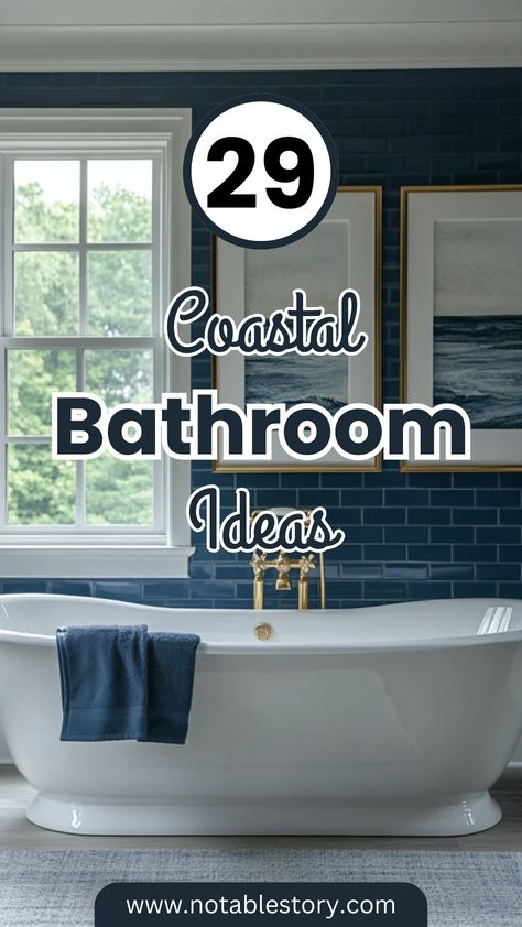 Transform your space into a serene seaside retreat with these coastal bathroom ideas! Whether you're looking for coastal bathroom ideas beach themes, a breezy coastal bathroom ideas shower curtain, or clever coastal bathroom ideas for small spaces, this collection has it all. From soft coastal bathroom ideas blue palettes to dreamy coastal bathroom ideas beach vibes and timeless Nautical Navy Shower coastal bathroom ideas Hampton style, get inspired to bring the charm of the shore into your home. 🌊✨ #CoastalDecor #BeachBathroom Coastal Bathroom Ideas Beach Themes, Bathroom Ideas Shower Curtain, Bathroom Ideas Beach, Bathroom Ideas Blue, Bathroom Ideas For Small Spaces, Coastal Bathroom Ideas, Bathroom Ideas Hamptons, Modern Bathroom Interior, Full Bathroom Remodel