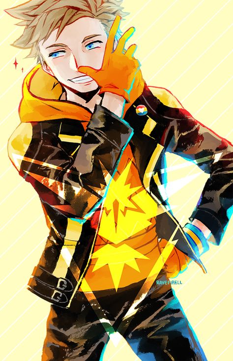 Pokemon Go | Team Leader Spark by ravefirell.tumblr.com Spark Pokemon Go, Pokemon Go Fanart, Spark Pokemon, Team Instinct Spark, Pokemon Go Teams Leaders, Pokemon Go Team Instinct, Pokemon Go Cheats, Team Mystic, Team Instinct