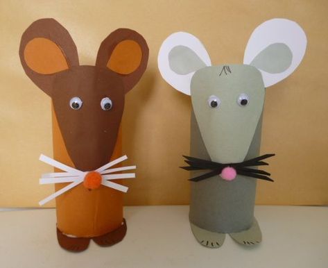 Mouse crafts for kids Toilet Roll Craft, Field Mouse, Mouse Crafts, Toilet Paper Crafts, Toilet Paper Roll Crafts, Paper Roll Crafts, Toilet Paper Roll, Childrens Crafts, Animal Crafts