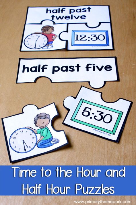 Measure Activities, Telling Time Activities, Telling Time To The Hour, Missing Addend, Activities For First Grade, Time To The Hour, Maths Games, Maths Ideas, Teaching Time