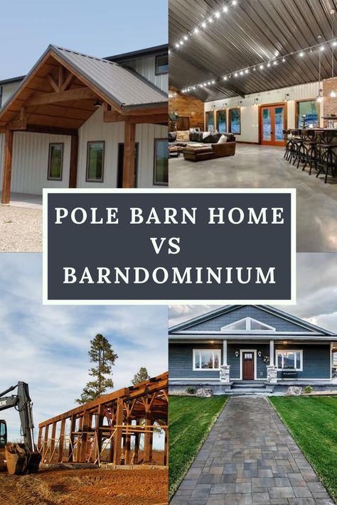 Pole Barn Home, Building A Pole Barn, Steel Building Homes, Pole House, Barn Homes Floor Plans, Metal Building Home, Barn House Design, Barndominium Plans, Barn Living