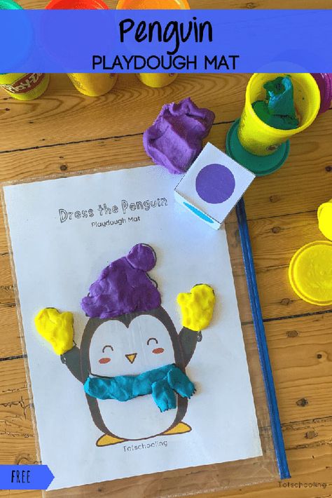 Penguin Playdough, Arctic Animals Preschool Activities, Free Winter Printables, Penguin Preschool, Arctic Animals Preschool, Penguin Activities, Games For Preschool, Winter Theme Preschool, Winter Printables