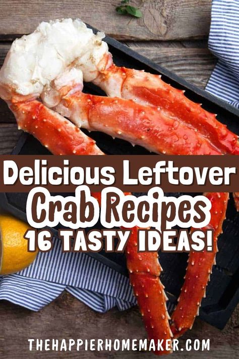 Got leftover crab and need inspiration? Look no further! Check out these 15 mouthwatering leftover crab recipes perfect for using up Dungeness, blue, snow, or king crab legs. From crab cakes to pasta dishes, these recipes ensure every last bite is savored! King Crab Recipe, Crab Meat Salad Recipe, Crab Pasta Recipes, King Crab Legs Recipe, Dungeness Crab Recipes, Crab Meat Salad, Crab Legs Recipe, Mini Crab Cakes, Crab Pasta