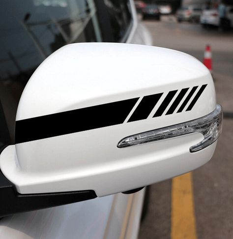 Car Sticker Ideas, Cool Car Stickers, Custom Car Stickers, Polo Car, Car Stripes, Rearview Mirror Decoration, Vehicle Signage, Car Sticker Design, Car Deco