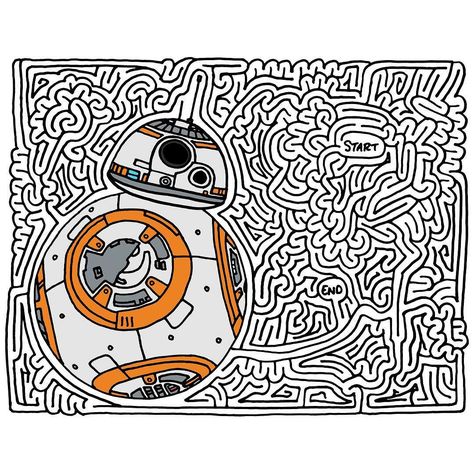 Anyone else pumped for #StarWars #theForceAwakens?  #maze #bb8 by idrawmazes Star Wars Escape Room, Library Lesson Plans Elementary, Grogu Birthday, Starwars Day, Library Printables, Oasis Room, Maze Drawing, Library Lessons Elementary, Diy Escape Room