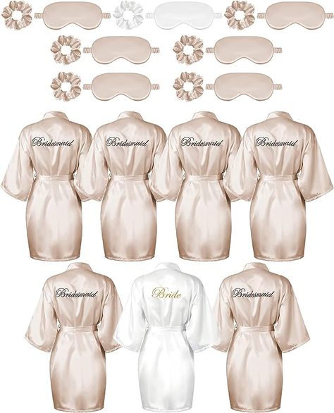 LOVE THESE CUTE ROBES FOR YOUR GIRLS #AFFILIATE MARKETING Wedding Beach Dresses, Custom Bridal Party Gifts, Dresses And Heels, Bridesmaid Robe Personalized, Embroidered Robe, Sleeping Eye Mask, Bridesmaids Robes, Satin Robes, Embroidered Robes