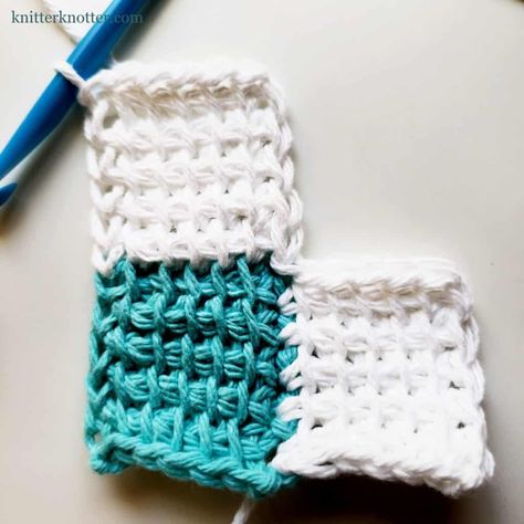 Tunisian Crochet Tutorial - C2C Entrelac - KnitterKnotter Enterlac Crochet, Bobble Stitch Crochet Blanket, Entrelac Crochet, Tunisian Crochet Free, Chevron Crochet Blanket Pattern, Intarsia Crochet, Crochet Blanket Stitch Pattern, C2c Crochet Pattern Free, Bobble Stitch Crochet