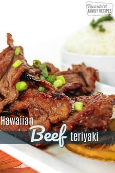 Hawaiian Beef, Beef Teriyaki, Butter Mochi, Teriyaki Recipe, Hawaiian Dishes, Plate Lunch, Sirloin Steak, Hawaii Food, Marinated Beef