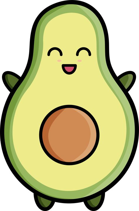 Avocado Picture, Vintage Aesthetic Stickers Printables, Kawaii Avocado, Cute Avocado, Whatsapp Wallpaper, Mood Wallpaper, School Stickers, Kawaii Design, Art Drawings Sketches Creative