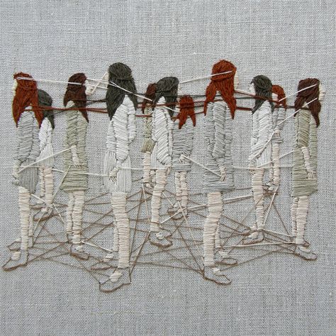 Art Fibres Textiles, Sculpture Textile, Miniature Embroidery, Embroidery Works, Textile Fiber Art, 자수 디자인, Art Textile, Stitching Art, Embroidery Inspiration