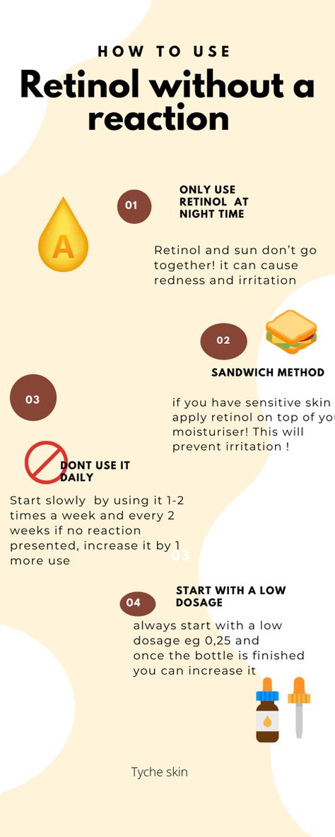 Retinol (Vit A) has a lot of skincare benefits such as brightening dull skin skin , smooths out fine lines and wrinkles. accelerates skin renewal, enhance collagen production and regulates oils and breakouts Since Retinol is a very powerful ingredient, it has to be introduced in your skincare correctly as it can cause skin to redden or peel Retinol Schedule For Beginners, Retinol Combination, Retinol For Acne, Skincare Retinol, Retinol Benefits, Proper Skin Care Routine, Sensitive Acne Prone Skin, Vit A, Beauty Treatments Skin Care