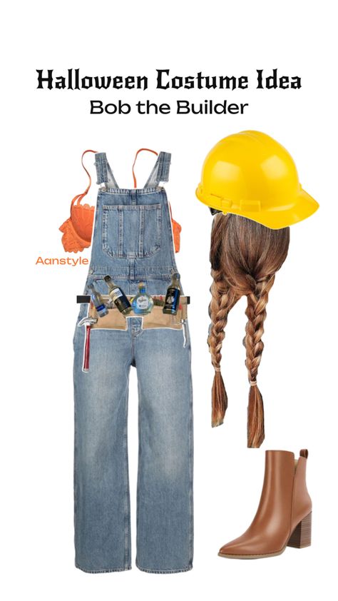 Builder Halloween Costume, Builder Costume, Eve Costume, Starfire And Raven, Halloween Movie Night, Spooky Costumes, Pretty Halloween Costumes, Bob The Builder, Costume Inspo