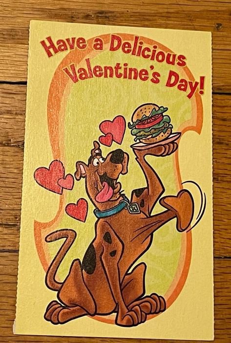 Vintage VALENTINES DAY CARD - Scooby- Doo Scooby Doo Valentine, Valentine Cartoon, Vintage Valentines Day, Classroom Valentine, Valentines Day Card, Handmade Valentine, Magic Carpet, Simple Valentine, Vintage Valentines