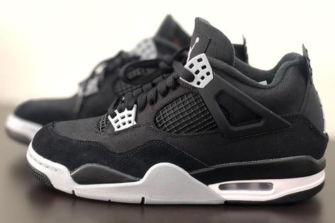 Air Jordan 4 Black Canvas Release Info | HYPEBEAST Jordan 4 Black Canvas, Jordan 4 Black, Air Force Shoes, Jordan 4s, Shoes Outfit Fashion, Fresh Shoes, Hype Shoes, Air Jordan 4, Swag Shoes