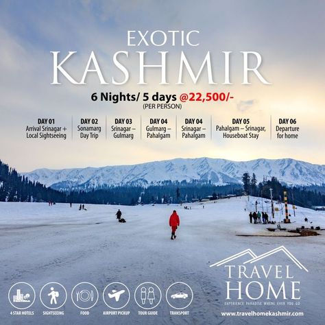 https://travelhomekashmir.com/ Kashmir Tour Packages, Kashmir Travel, Kashmir Tourism, Kashmir Trip, Travel India Beautiful Places, Travel Flyer, City Images, Kashmir Tour, Tour Design